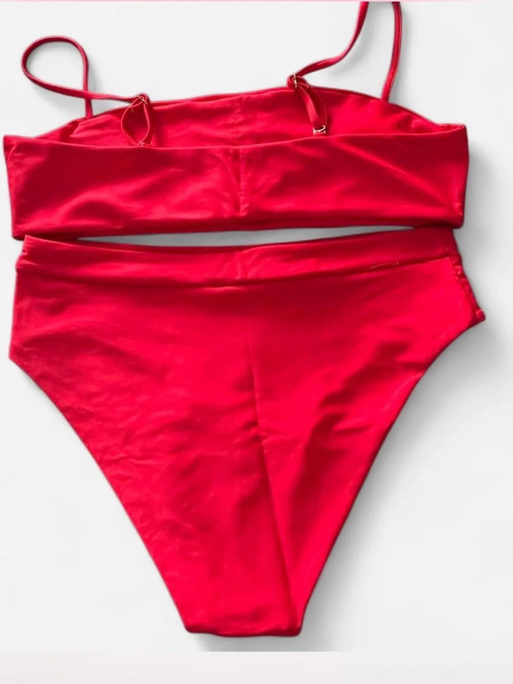 SHEIN XL NWT Red bikini with high waisted bottoms